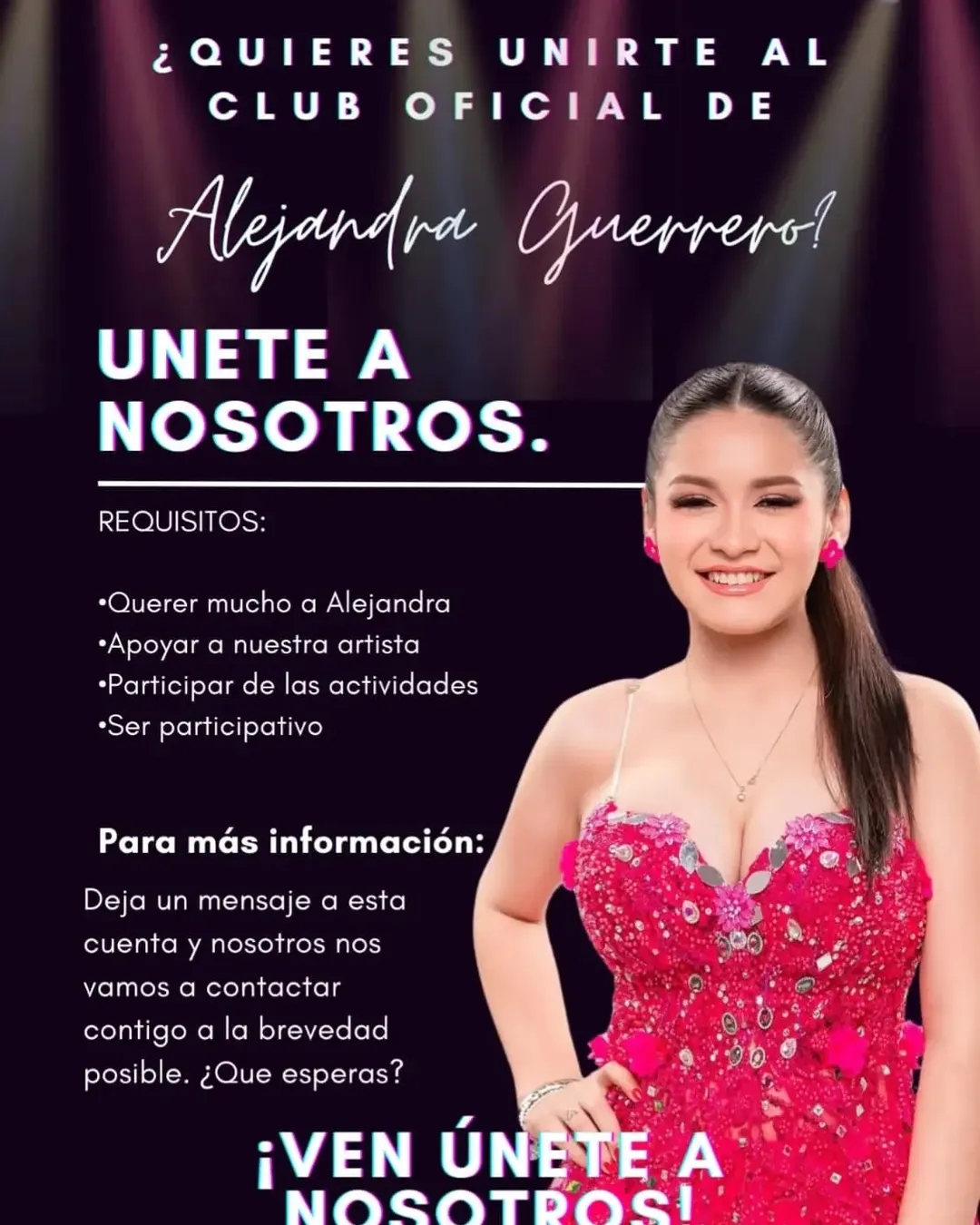 Les invitamos a unirse al club de fans de nuestra hermosa Alejandra 💞